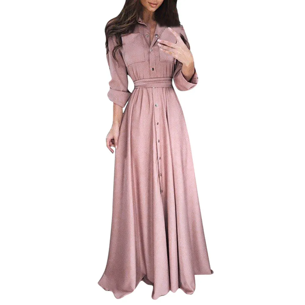

2019 Fashion Dress Women Elegant Print Women Evening Party Vintage Dress Maxi Dresses Autumn Winter Vestidos de festa