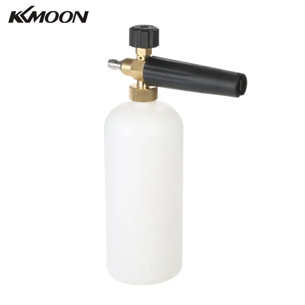 Adjustable Foam Cannon 1 Liter Bottle Snow Foam Lance with 1/4" Quick Connector for Pressure
