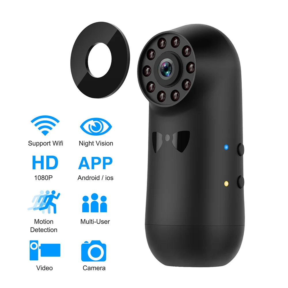 

Mini Camera Wifi P2P IP Night Vision Secret Camera Full HD 1080P Micro Camera Small Motion Detection Cam Support Hidden TF Card