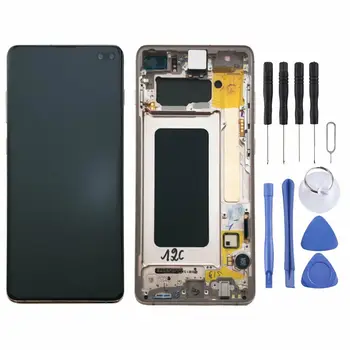 

Original AMOLED LCD for SAMSUNG Galaxy S10 Plus Display Touch Screen Digitizer with Frame Replacement LCD G975 Display