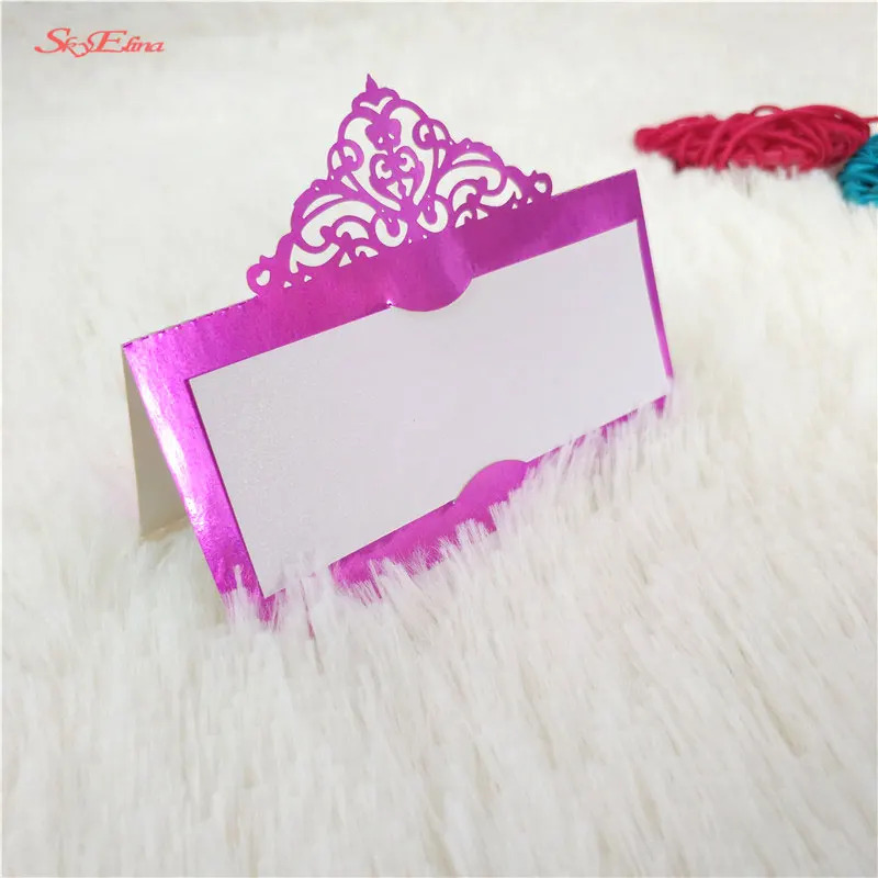 50stks Reception Gast Plaats Kaarten Favor Decor Chic Parelmoer Naam Plaats Kaarten Wedding Party Table decoration 8Z (77)