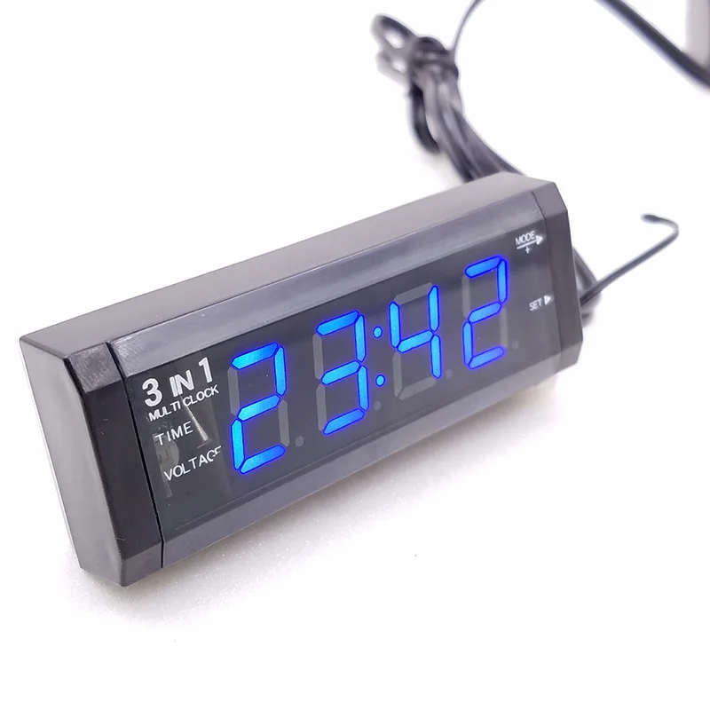 

MAHAQI Car Auto Electronic Clock Car Thermometer Luminous Watch Adornment Decoration Hot Sale