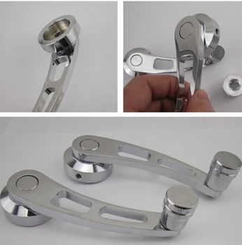 

Car Off-Road Window Door Glass Winder Cranks Handle Chrome Aluminium Knobs 2 Pcs Fit For BMW Ford Passat Honda Audi Toyota Golf