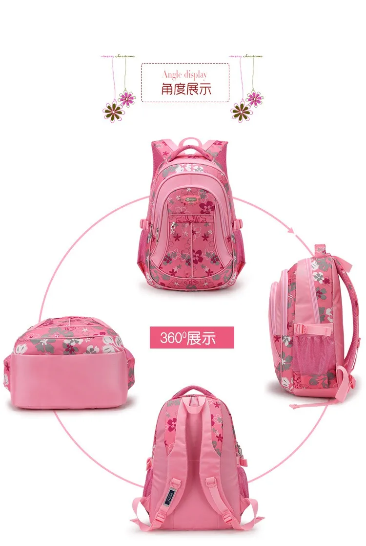 ZYJ Цветочные школьные рюкзаки для девочек, детские розовые повседневные Рюкзаки для студентов, рюкзак, сумка Mochila