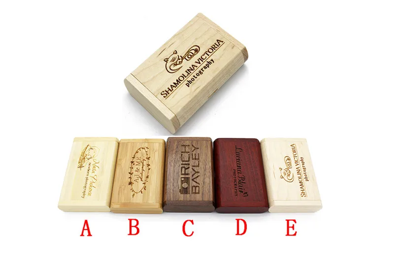 JASTER (OVER 1 PCS free LOGO) Wooden USB + Box  Flash Drive Pendrive 4gb 8gb 16gb 32gb 64gb 128gb Memory Stick Photography Gifts usb drive