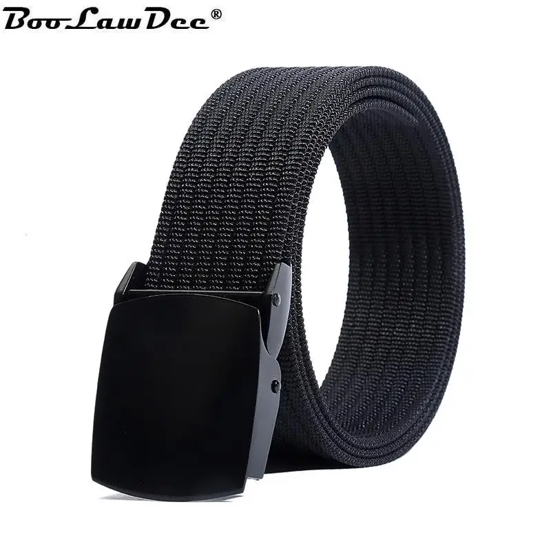 

BooLawDee men thread striped nylon belt width 3.8cm breathable tactical girdle for male bule black green brown khaki Y024