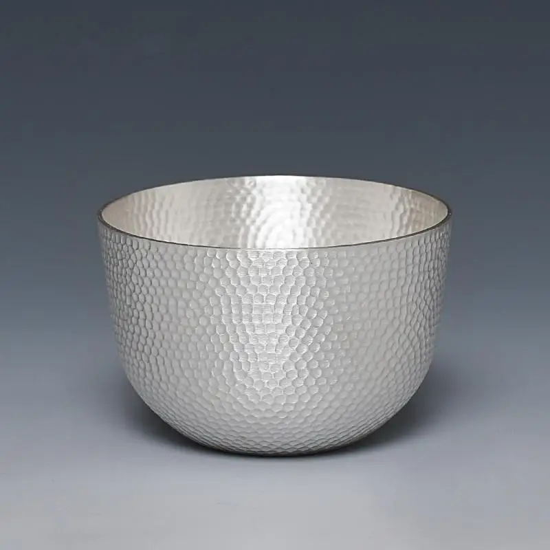 Чистое серебро ручной работы S999 чайная чашка чистого серебра кунгфу Чайный Набор - Цвет: Weighing about 68g