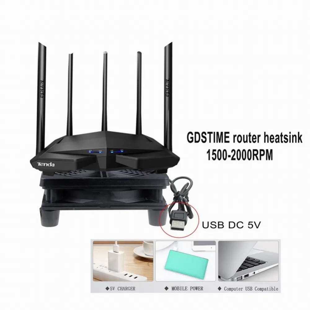 Gdstime 5V USB power tv Box беспроводной маршрутизатор вентилятор 80 мм 90 мм 120 мм 140 мм бесшумный кулер для компьютера с винтами и защитой для гриля