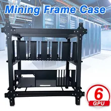 New Open Air Mining Frame Case for 6 GPU Crypto Coin Mining Rigs Server Chassis Drawer Style Card Video Case