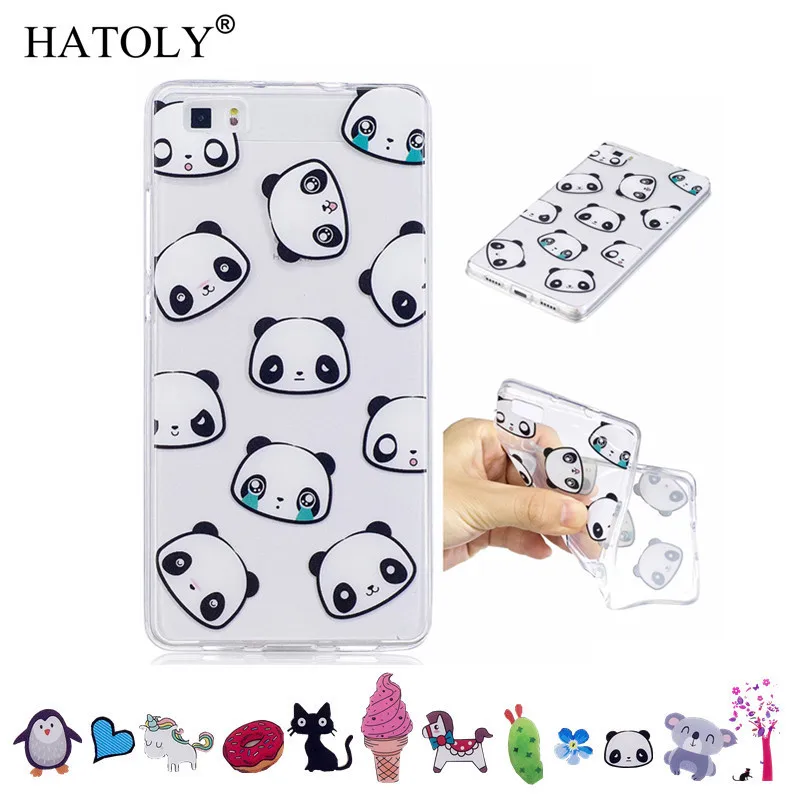 HATOLY For Phone Case Huawei P8 lite Cover IMD Soft TPU + Cute Pattern Mini Fundas |
