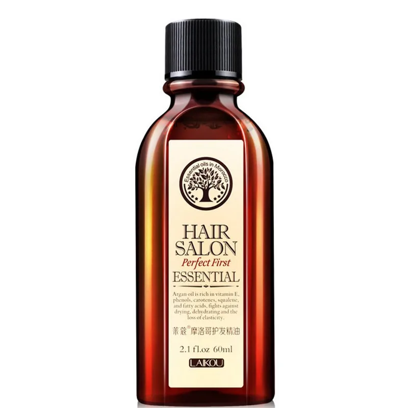 Jual 5 PCS Maroko argan minyak Rambut perawatan keratin 100% gliserol MURNI Kacang Hairdressing masker rambut minyak esensial maroko minyak 60 ml