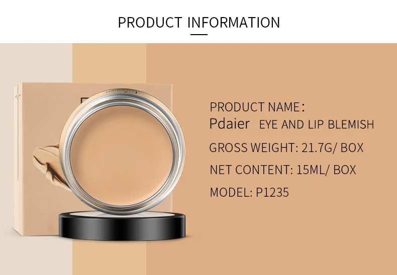 Pudaier основа консилер крем для губ глаз Cottect увлажняющий праймер Cottect Lasting Cosmeticos Maquillaje+ 1 шт. пуховка подарок TSLM2