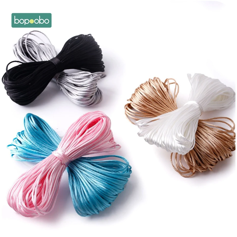 Nylon Rope 20M/Lot Satin Cords 1mm DIY String Accessary Findings Baby Silicone Teething Plastic Clip Baby Teether teething toys silicone teething toys baby teething toys silicone teether silicone teething beads satin nylon cord