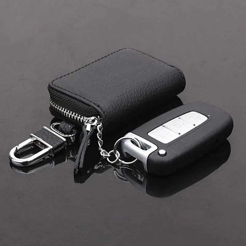 PU Leather Keychain Car Key Wallets Men Women Key Holder Housekeeper Keys Organizer Zipper Case General Models Wallet key case cover key case keychain holder