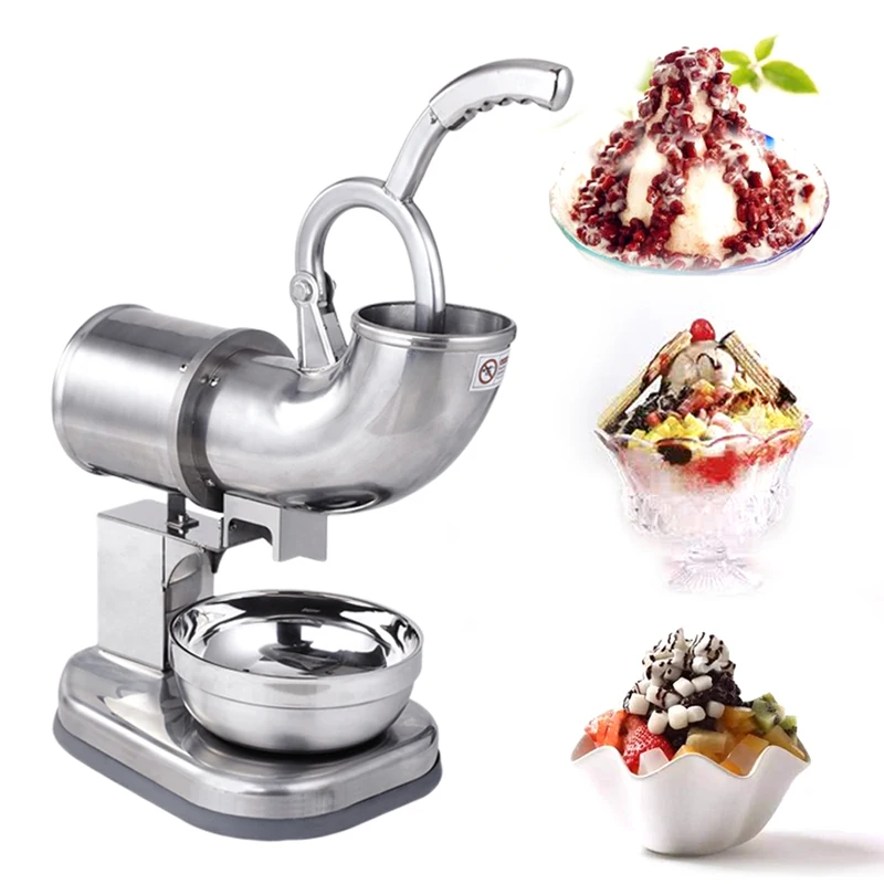 Commercial Ice Crusher Smoothie Machine Ice Flake Machine  Stainless Steel Ice Machine Fruit Slushy Maker For Cocktails Bar