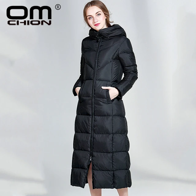 OMCHION Casacas Para Mujer 2018 abrigo de invierno con capucha Slim chaqueta de plumón pato blanco x-long de talla grande XXXL Outcoat Parkas QY03 _ - AliExpress Mobile