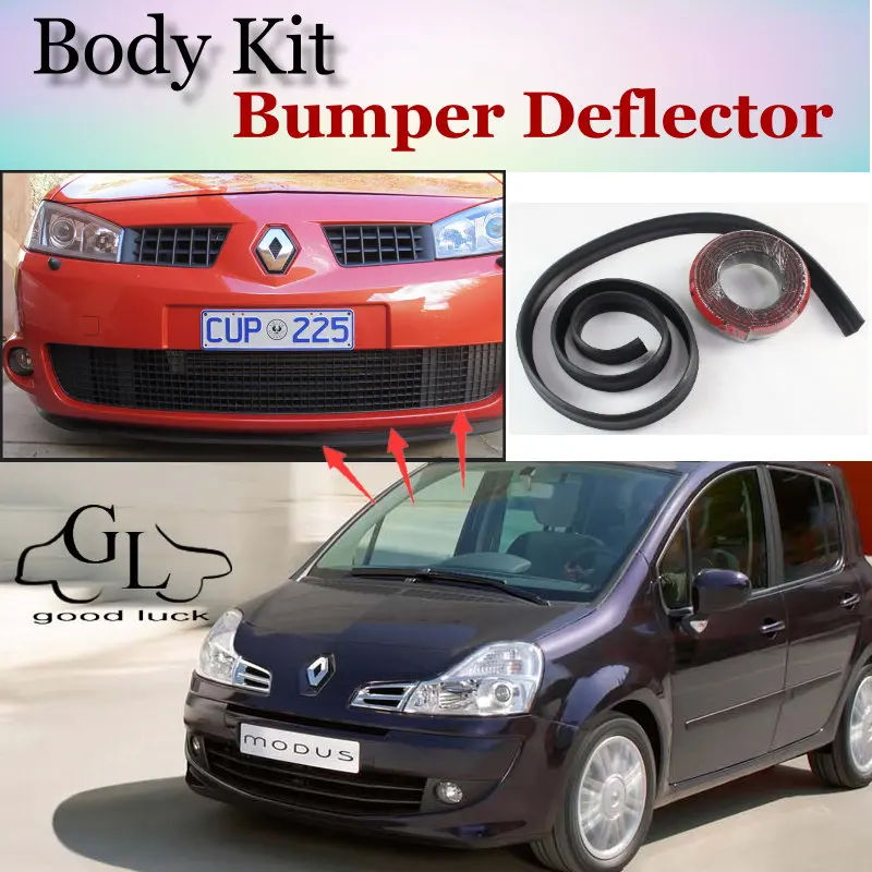Дефлектор губ для бампера Renault Modus 2004 ~ 2012 передняя юбка спойлера TopGear Friends тюнинга