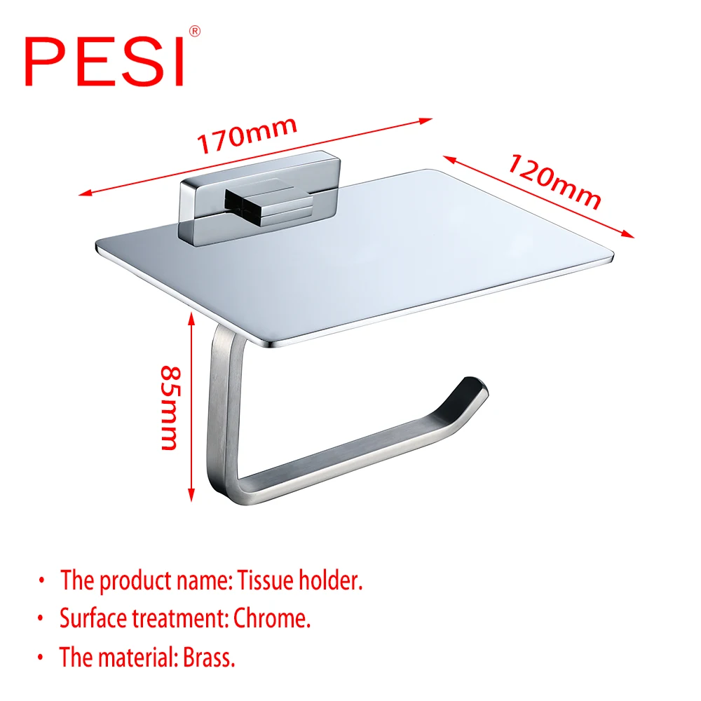 All Brass Bathroom Hardware Set Robe Hook Towel Rail Rack Bar Shelf Paper Holder Toothbrush Holder Bathroom Accessories,Chrome.