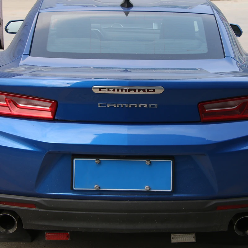 

Car Accessories Stainless Steel High Mount Stop Lamp CHMSL Cover CAMARO Words for Chevrolet Camaro