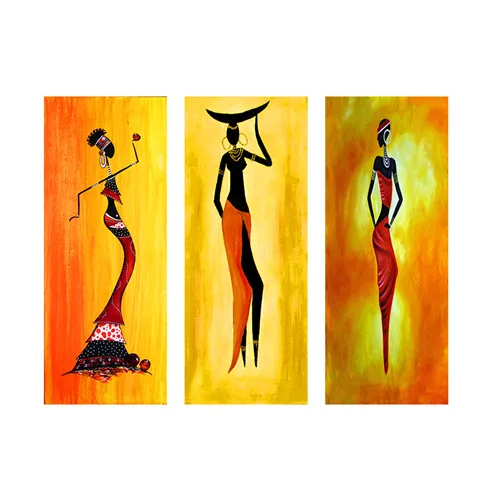 Африканская женщина портрет абстрактная картина маслом на холсте плакаты и принты скандинавский Холст Искусство Настенная картина для гостиной - Цвет: PT223