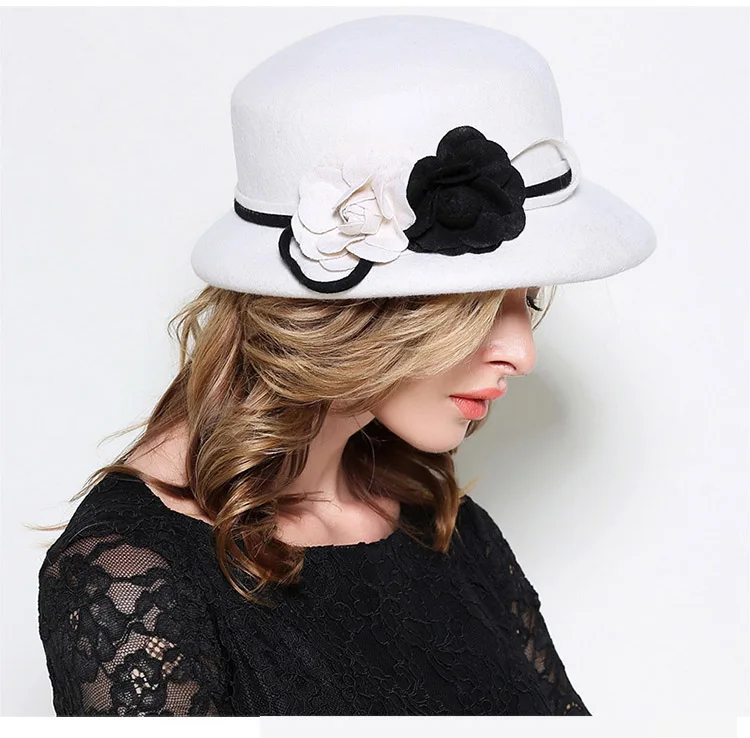 white cloche hat