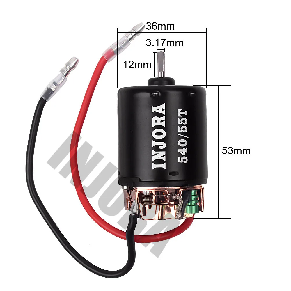 INJORA RC автомобиль 540 матовый мотор 35T 45T 55T для 1:10 RC Гусеничный осевой SCX10 90046 Traxxas TRX4 RCW4D D90 MST Tamiya CC01
