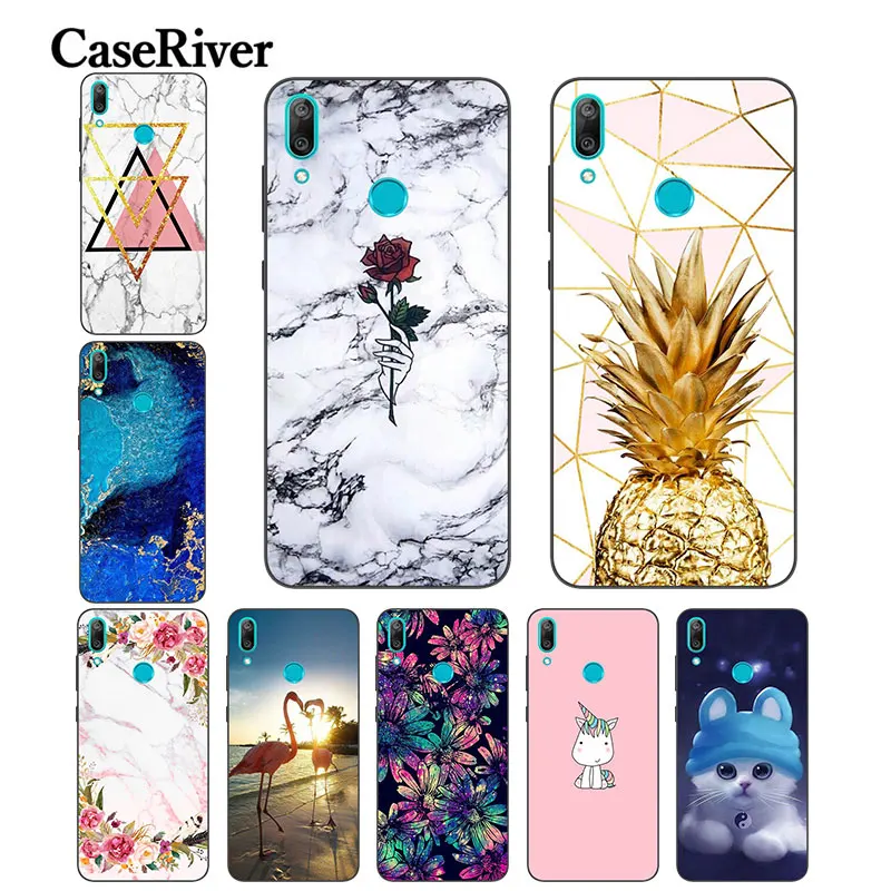 

CROWNPRO Soft Matte Huawei Y6 2019 Case Silicone Phone Back Huawei Y6 Pro Prime 2019 Coque Soft TPU Funda Huawei Y6 2019 Cover