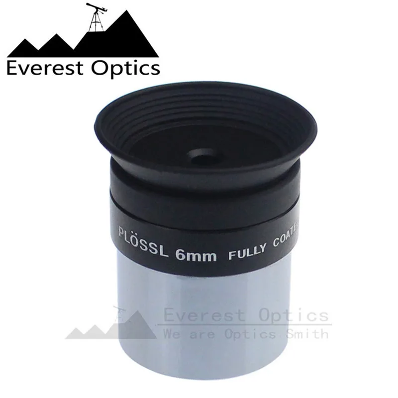 1.25" 6mm Plossl telescope eyepiece with filter thread and