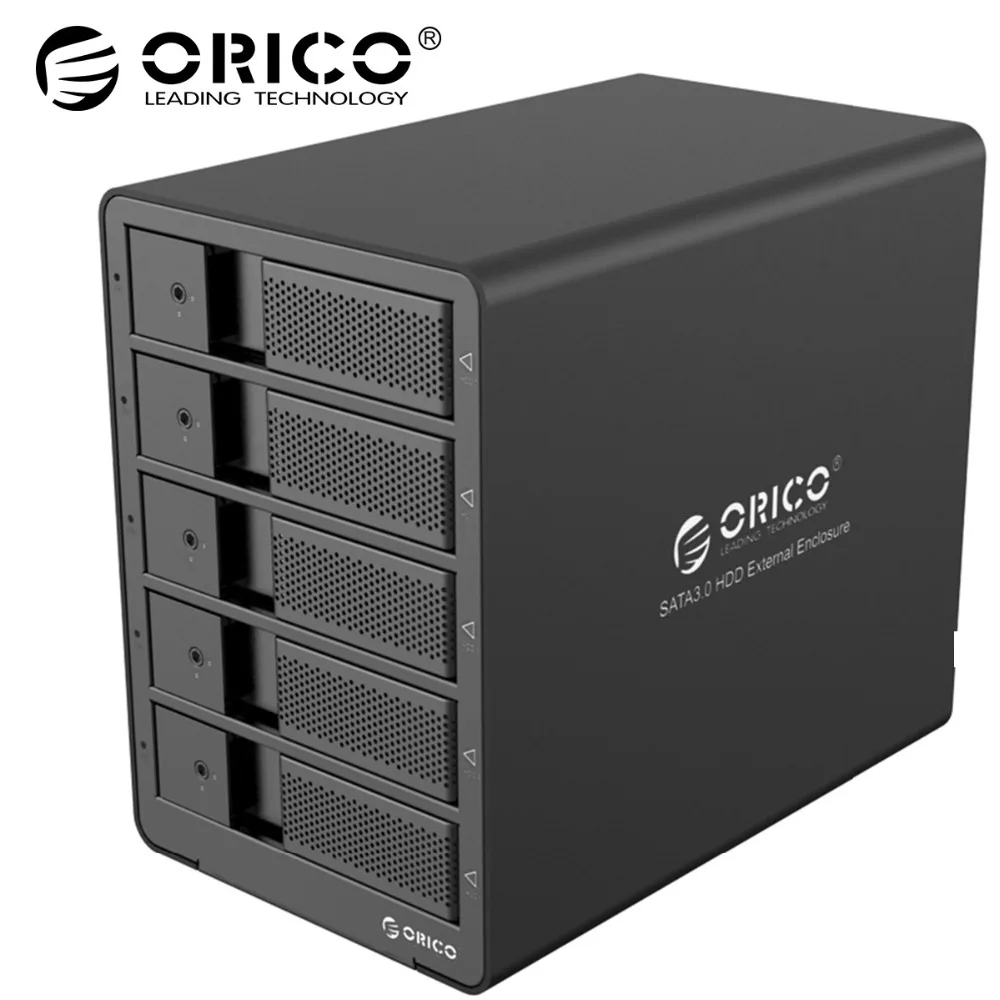 ORICO 9558RU3-SV 3 5 ''внешний HDD корпус 5-bay USB3.0 ESATA Raid док-станция для чехол ноутбука PC |