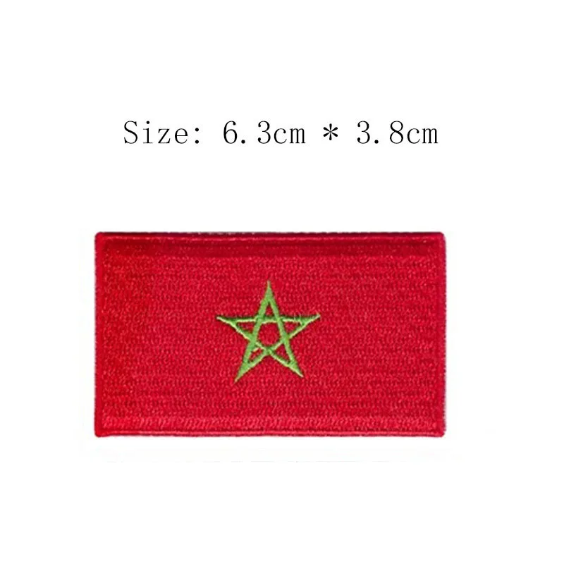MOROCCO FLAG embroidered iron-on PATCH MOROCCAN KINGDOM EMBLEM applique NEW