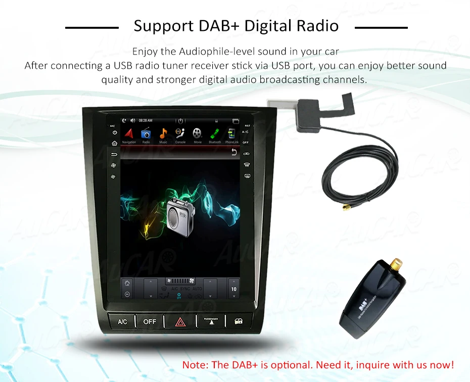 Sale AuCAR 2 din Android 8.1 Tesla Style IPS Screen 12.1‘’ Car radio For Lexus GS300 GS350 GS400 GS430 GS460 1 din cassette player 12