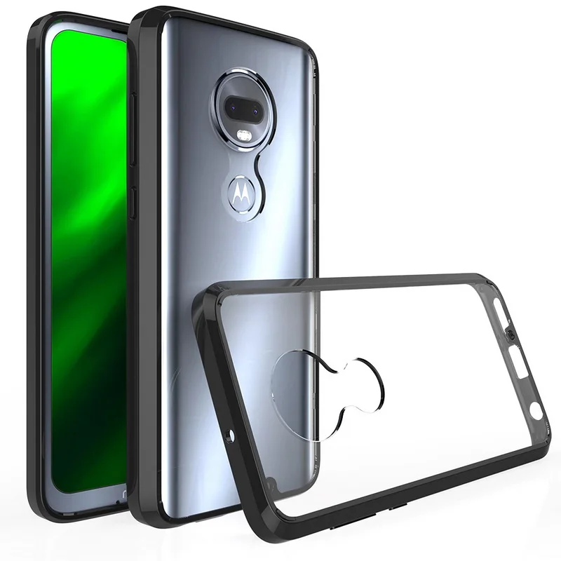 

For Moto G7 Plus Case 6.4'' Crystal Bumper Clear Hard Acrylic Back Cover For Motorola Moto G7 / G 7 Plus G7Plus Phone Cases Capa