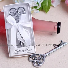 1000 шт. ключ к моему сердцу просто Элегантный викторианский открывалка для бутылок Барная посуда инструмент свадьба пользу подарок белый коробочный