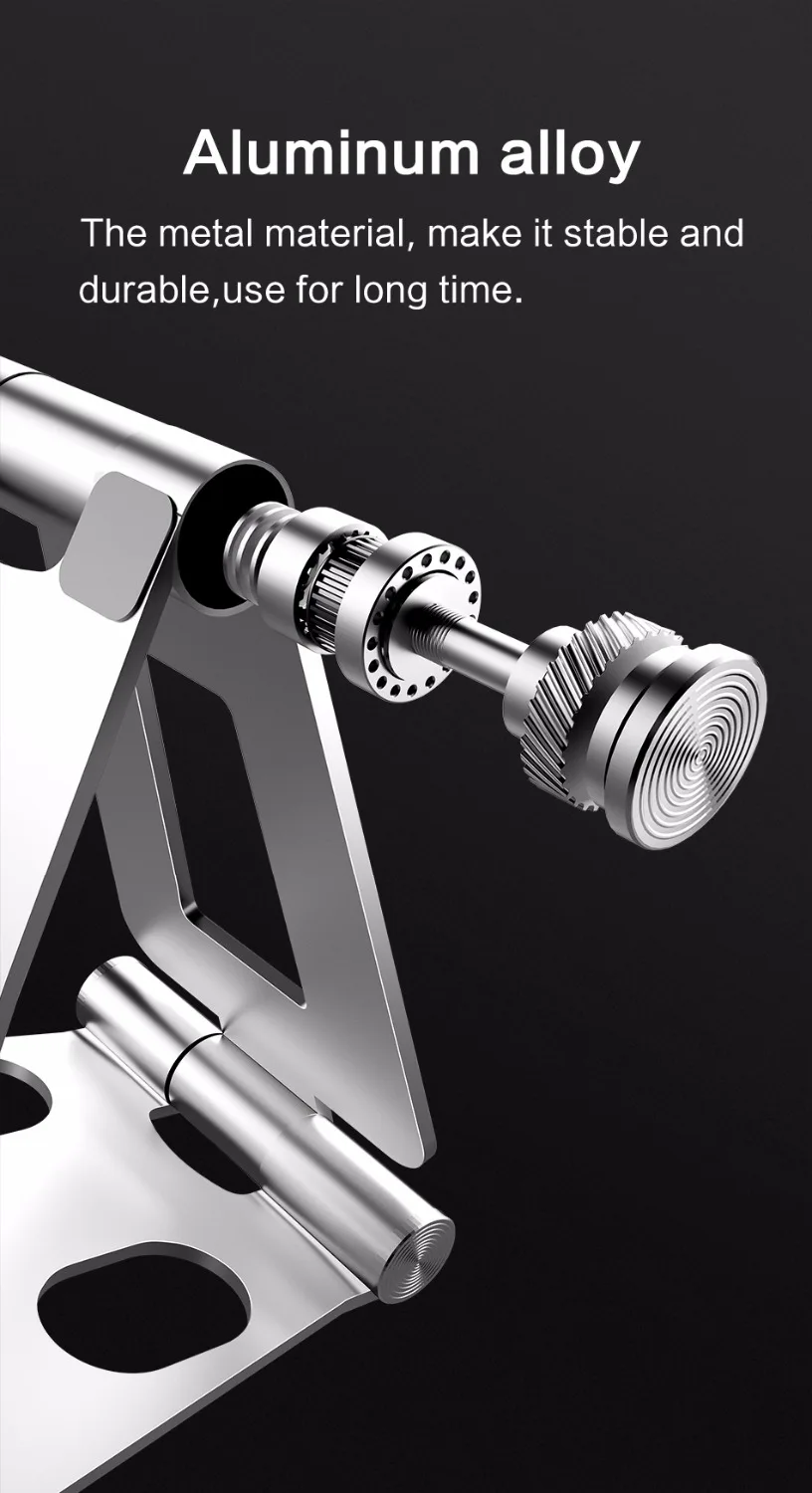 Adjustable aluminum alloy phone holder Non-slip Protective foldable Metal Stand Universal Desk Hold