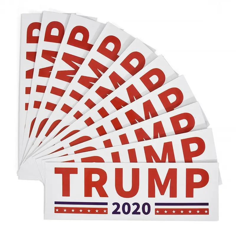 

10Pcs/lot Self Adhesive Car Bumper Stickers With Lettering Trump President Campaign Window Film Sticker Decal Accessories