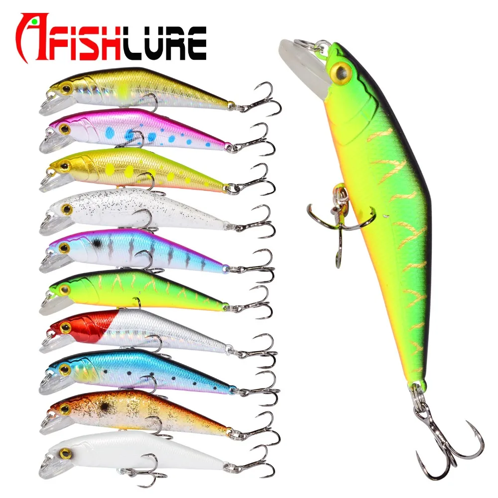 Afishlure 66 мм/8 г Гольян приманки тонущие жесткие приманки Iscas искусственные Pesca Leurre Dur Peche приманка для рыбалки ABS жесткая приманка D-Minnow