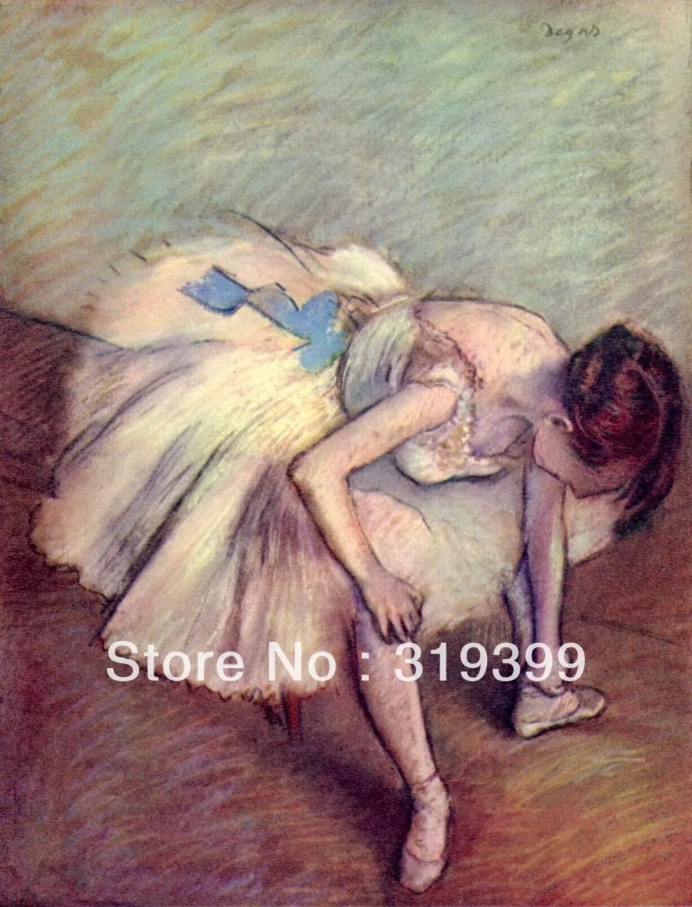 

Oil Painting Reproduction on Linen Canvas,seated-dancer by edgar degas ,Free DHL Shipping,100% handmade,Museum quality