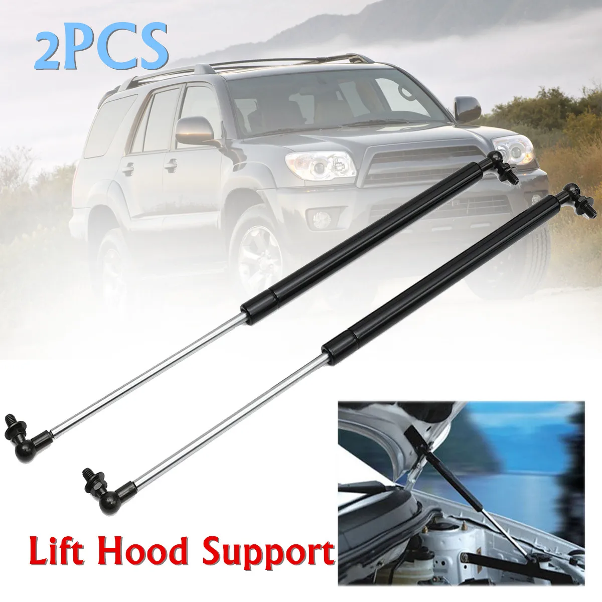 2Pcs 480mm Car Auto Front Hood Lift Supports Shock Strut For Toyota 4