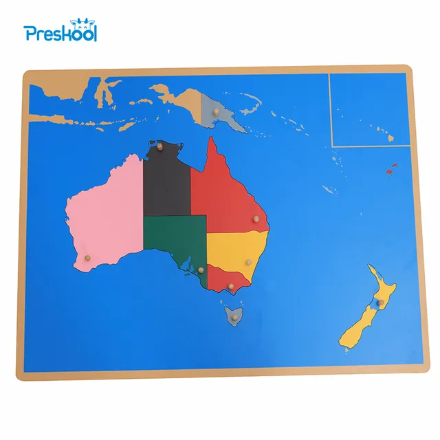 baby toy montessori puzzle australia map learning education early childhood education kids toys brinquedos juguetes