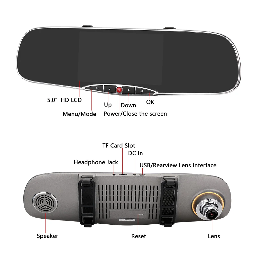 WiFi Dual Lens 5 HD 1080P Car DVR Video Recorder  (8)