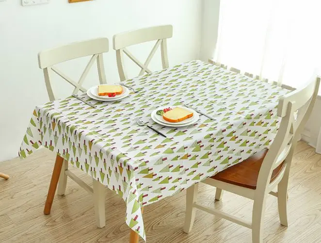 

Garden Table Cloth Waterproof and Oil Proof Hot Disposable Tablecloth PVC Plastic Tablecloth Restaurant Rectangular Table Cover
