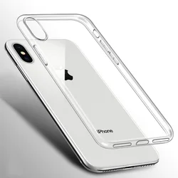 Transparent Silicone Protective Phone Case - Durable TPU Back Shell - 6Plus 6sPlus (Clear)