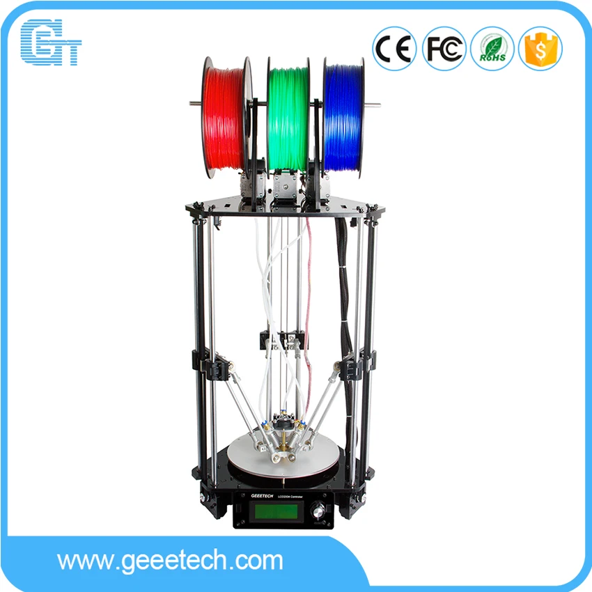 Geeetech 3D Printer 3-In-1-Out Extruder Rostock 301 High Precision Quality Metal with 3M Filament GTM32 Pro Control Board Geeetech 3D Printer 3-In-1-Out Extruder Rostock 301 High Precision Quality Metal with 3M Filament GTM32 Pro Control Board