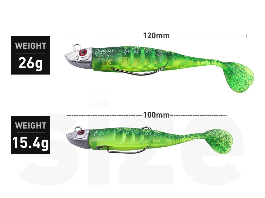 3 шт. рыба типа свинцовая голова мягкая рыба 9см15г 11см25г приманка крючок Т-образный хвост мягкой рыбы искусственная приманка