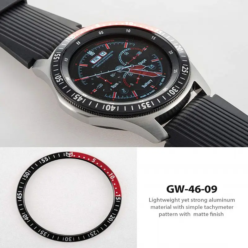  Anti-scratch Metal Bezel Ring Adhesive Cover Replacement for Samsung Galaxy Watch 46MM Gear S3 Fron - 33062814378