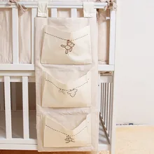 Подвесная сумка для хранения кроватки из хлопка для новорожденных, органайзер для детской кроватки, карман для подгузников, для детской кроватки, Комплект постельного белья, аксессуары для детской кроватки
