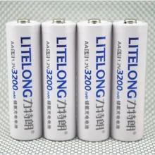 4 шт./партия супер AA батарея 1,2 в 3200 мАч Ni-MH AA Аккумуляторная батарея 5 лет гарантии