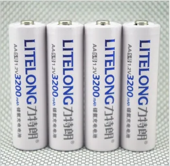 

4pcs / lot Super AA battery 1.2v 3200mah ni-mh AA rechargeable battery 5 years warranty
