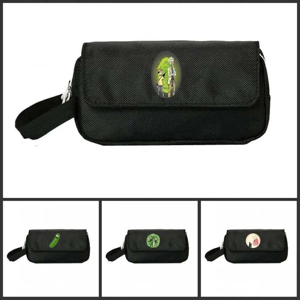

Rick and Morty Pencill Case Child Girls student Double pencill Bag Handbag Women Cosmetic Cases Makeup Bag