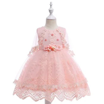 Lovely First Communion Dresses Pink Girls Dresses 2018 Flower Girls Dress for Wedding long sleeve flower girls dresses for wedding mermaid mother daughter dresses lace first communion dresses for girls
